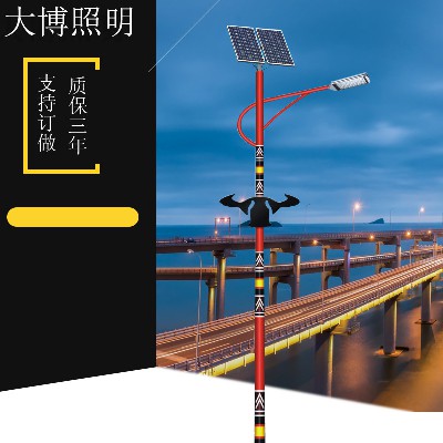 太陽能路燈高亮特色民族風(fēng)6米新農(nóng)村道路特色光伏LED路燈廠家批發(fā)