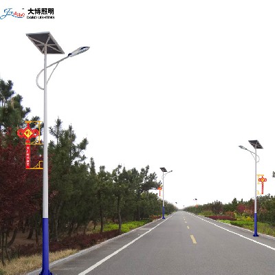 中國結(jié)太陽能路燈 路燈廠家 6米8米新農(nóng)村市政工程LED太陽能路燈